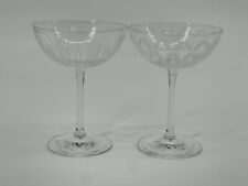 Absolut Elyx Martini Cocktail Glass Coupe Goblet Set of 2 Different Patterns picture