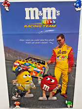 3 *RARE* VINTAGE M&Ms NASCAR Posters & Banner M&M Promotional Store Displays picture