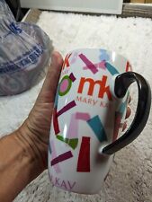 Mary Kay 6” Tall Coffee Cup Ceramic Mug 16 oz. Cosmetics Theme 2015  picture