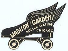 MADISON GARDENS CHICAGO ROLLER SKATING LABEL 1940s-50s picture