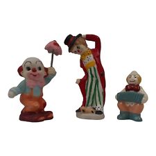 Lot Of 3 Vintage  Clowns Figures Various Sizes picture