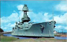 Vintage Postcard Battleship Texas Houston TX Texas United States Navy Ship I-552 picture