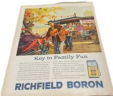 Vintage 1960 Richfield Boron Gasoline Ephemera Print Ad 10.5” X 13.5” C.04 picture