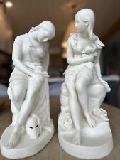 Two Minton John Bell Parian figures of Dorothea and Clorinda great condition picture