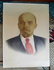 Original Soviet Russian painting Realism Portrait of Vladimir Lenin 1984 picture