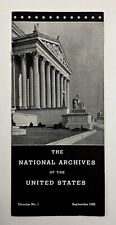 1936 United States National Archives Washington DC Vintage Government Brochure picture