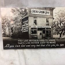 Vintage 1943 Postcard Greasy Spoon Cafe Photo By L. L. Cook Co. Michigan picture