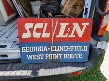 Vintage SCL LN Railroad Sign Georgia Seaboard Coastline Louisville Nashville  picture