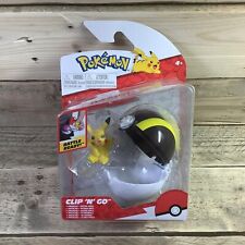 Pokemon Pikachu Ultra Ball Clip N Go Figure 2021 Nintendo Battle Ready Gamer Toy picture