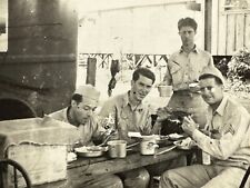 XD Photograph Handsome Military Men Eating Meal Chow Smiling Happy Medics picture