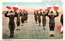 File In The U.S. Army Cantonment, Series, Signal Detail WW 1 Era Postcard A73 picture