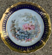 Limoges Vintage Decorative Plate Couple Made In France picture