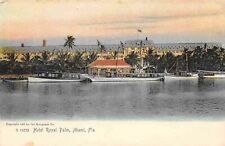 Hotel Royal Palm Boats Steamers Miami Florida 1905c Rotograph postcard picture
