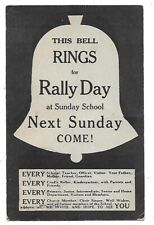 1923 RALLY DAY POSTCARD-THIS BELL RINGS FOR RALLY DAY -PARIS, MAINE picture
