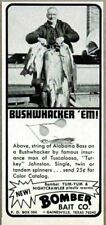 1971 Print Ad Bomber Bushwhacker Fishing Lures Alabama Bass Gainesville,TX picture