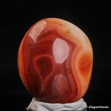 99g Natural Banded Agate Tumbled Palm Stone Crazy Lace Silk Healing Madagascar picture