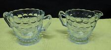 Anchor Hocking Bubble Blue Cream and Sugar Set picture
