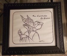 Custom Signed Disney Imagineers Malefescent Ink Sketch Framed Authenticated 2005 picture