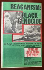 1982 Original Anti-Reagan African Liberation Day Protest Poster/Flyer picture
