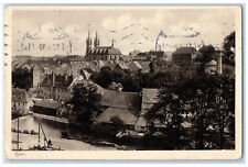 1930 View of Buildings Houses in Eger Hungary Posted Antique Postcard picture