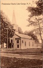 1910. LAKE GEORGE, NY. PRESBYTERIAN CHURCH. POSTCARD. picture