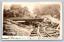 J99/ Bellaire Ohio RPPC Postcard c10 Flood Disaster Railroad Webb 389 picture