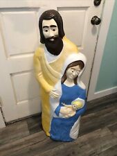 Vintage Mary Joseph & Baby Jesus Union Products Xmas Lawn Decorations 40 inches picture