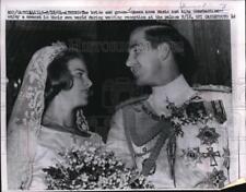 1964 Press Photo Royal Wedding Greece's King Constantine & Queen Anne-Marie picture