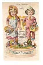 c1890 Victorian Trade Card Forest Flower Cologne, Austen & Co. Oswego NY picture