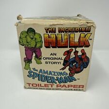 Vintage 1979 Roll Toilet Paper Spider-Man Incredible Hulk Marvel Comics Box picture