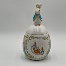 Vintage Beatrix Potter Peter Rabbit Easter Egg Cookie Jar FW & Co 1996 Teleflora picture