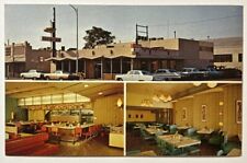 Vintage Cars Latif's Restaurant & Fountain Turlock California CA Postcard picture