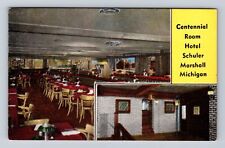 Marshall MI- Michigan, Centennial Room, Hotel Schuler, Vintage Souvenir Postcard picture