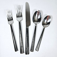 Lenox 18/10 MEDITERRA 5 Piece Place Setting Stainless Black Handle Flatware picture