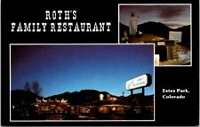 Estes Park CO Roth's Family Restaurant Night View Santa Jesus postcard FP5 picture