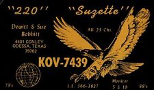 Vtg 1977 CB Radio QSL Post Card Odessa Texas Retro 11 Meter Amateur picture