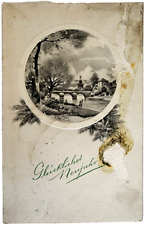 Postcard German Gluckliches Neujah A Happy New Year 1910 picture