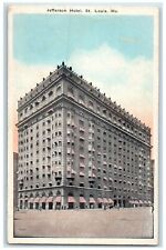 c1920's Jefferson Hotel & Restaurant Classic Cars St. Louis Missouri MO Postcard picture