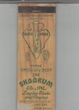Matchbook Cover The Skookum Co. Logging Blocks & Forgings Portland, OR picture