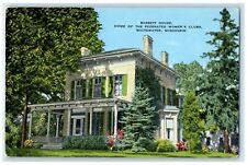 c1940's Bassett House Home Of The Federated Women's Club Whitewater WI Postcard picture