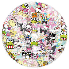 100pcs My Melody Kuromi Hello Kitty Stickers Skateboard Guitar Luggage Decal Set picture