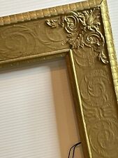 LARGE Vintage Antique Ornate Gold Gilt Filigree Wood Carved Baroque Photo Frame picture