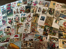 Nice Lot of 65~Mixed Vintage Antique Holidays Greeting Postcards~in sleeves-k573 picture