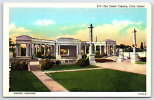 Original Vintage Antique Postcard The Greek Theatre Civic Center Denver, CO picture