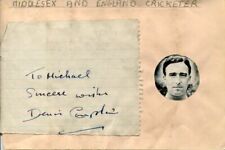 Denis Compton Cricket England National Team Arsenal Football Signed Autograph picture