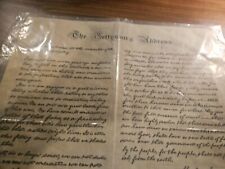 Lincoln's Gettysburg Address, Unframed, Vintage Style Paper, Sepia Color,  1970s picture