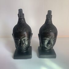 Pair of Buddha Resin/Plaster Busts Small 6