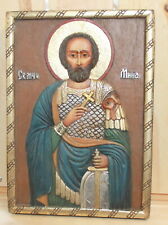 Hand made Orthodox icon Saint Menas picture