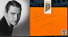 CHESTER MORRIS Signed 1930's Original album page ACA (LOA) Early Hollywood Star picture