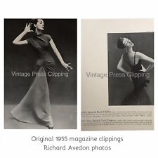 1955 Richard Avedon Dovima Gre’s & Griffe Fashion PRESS CLIPPINGs Vintage picture